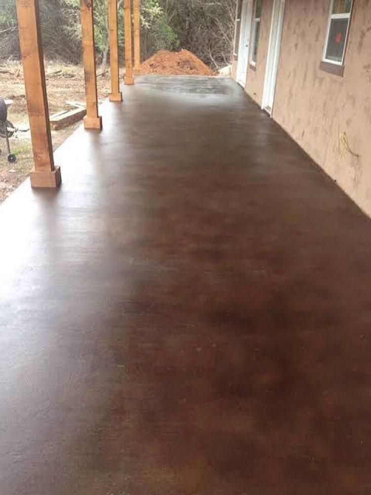 Acid stained porch
